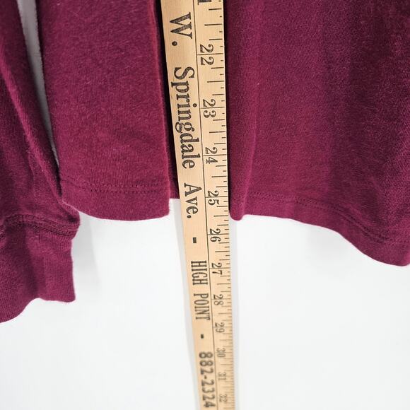 PINK Victoria’s Secret Burgundy Silver Bling Logo Varsity Campus Y2K T-Shirt S - Picture 5 of 8